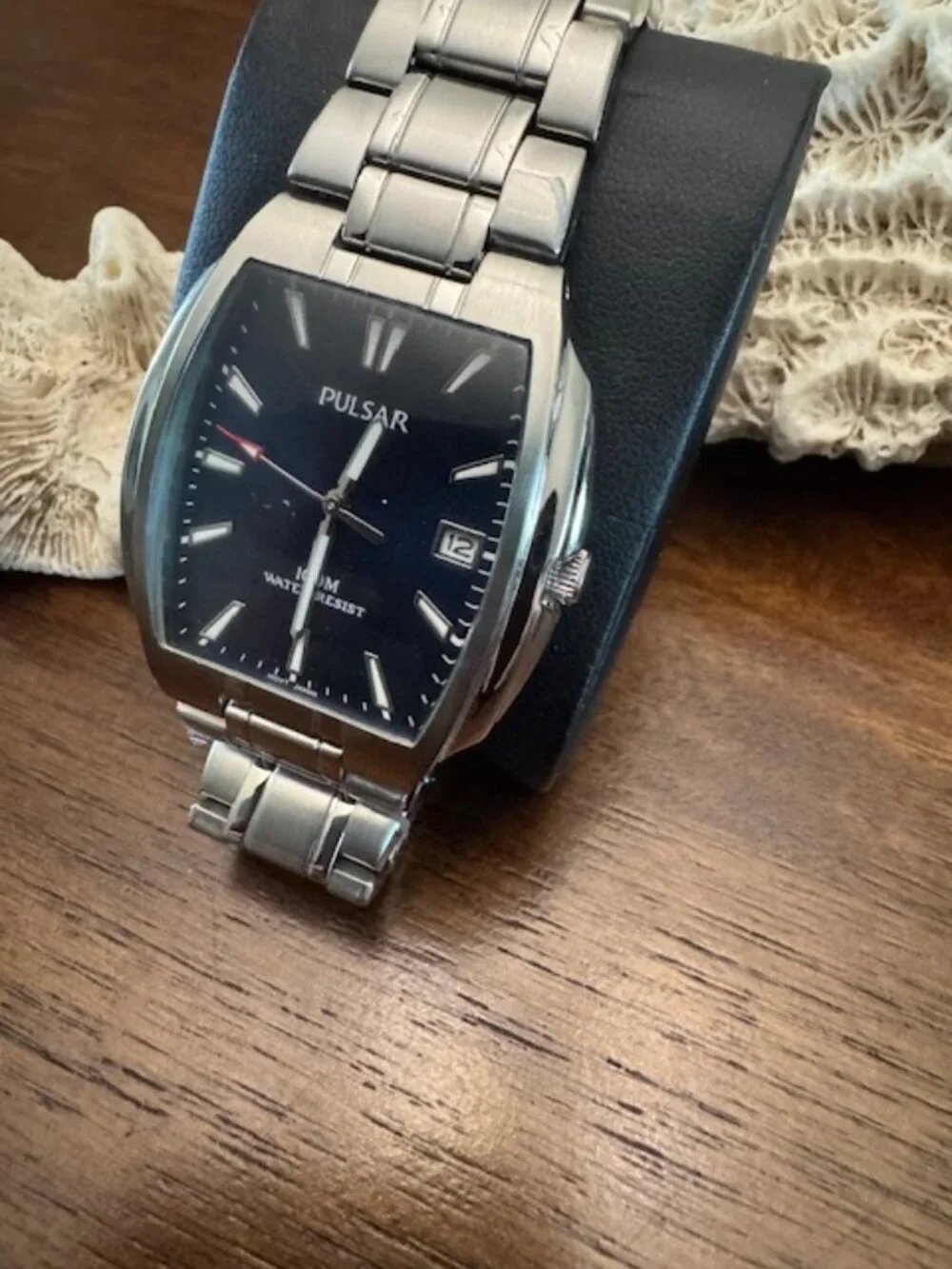 Pulsar Men's Stainless Steel Black Dial Watch